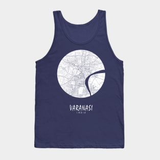 Varanasi, India City Map - Full Moon Tank Top